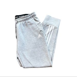 womens gray adidas joggers/sweatpants